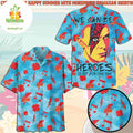 David Bowie Hawaiian Shirt Beach Shorts We Can Be Heroes One Day