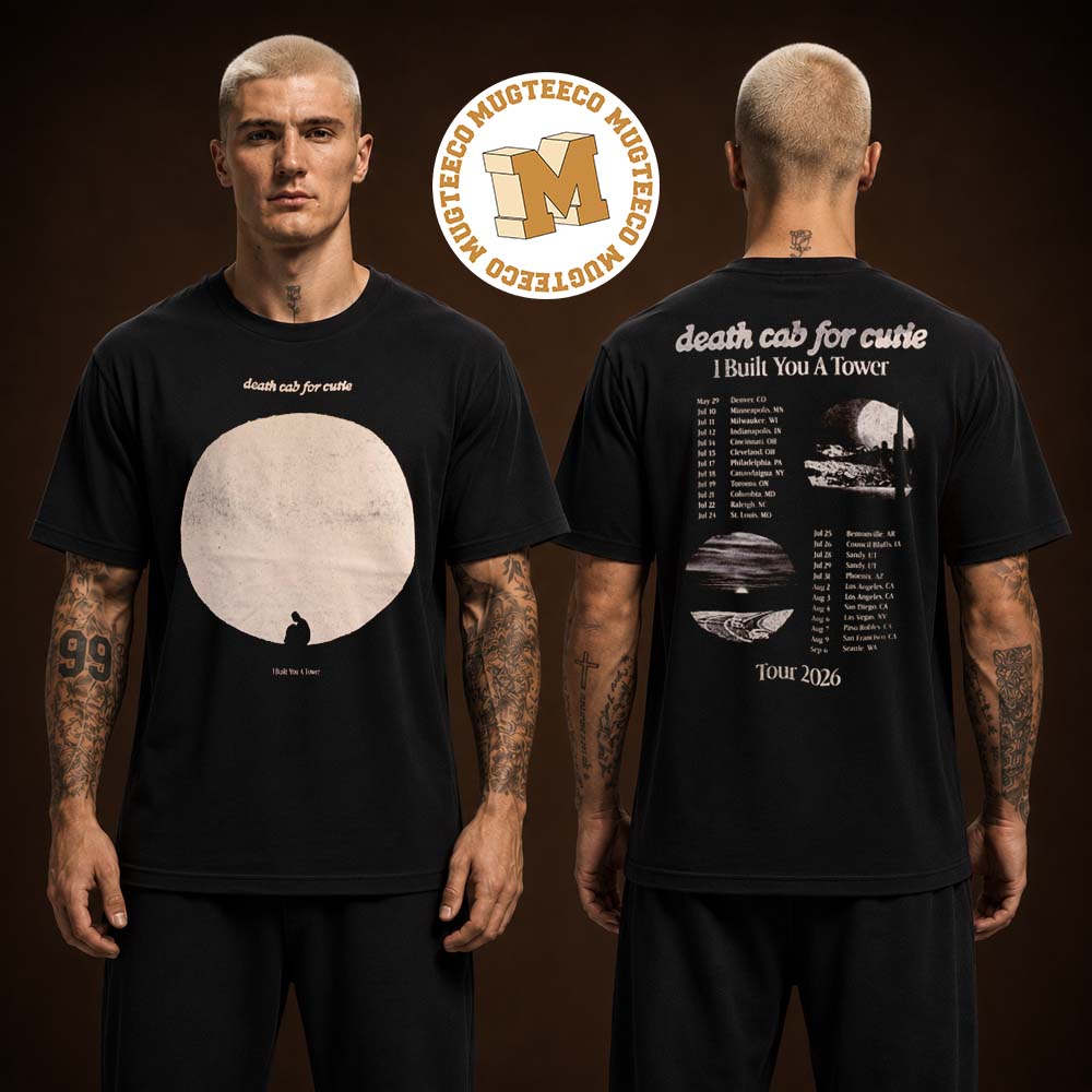 Death Cab For Cutie Tour 2026 Moon Graphic Two Sided Unisex T Shirt