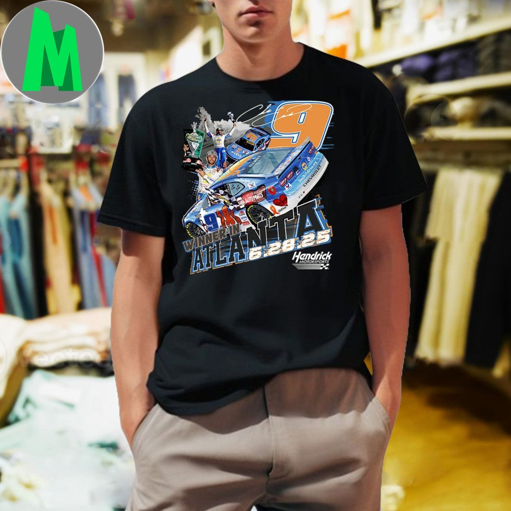 Design Chase Elliott #9 Hendrick Motorsports 2025 Atlanta Race Winner T-Shirt