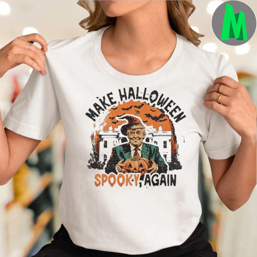 Design Funny Trump Make Halloween Spooky Again Shirt
