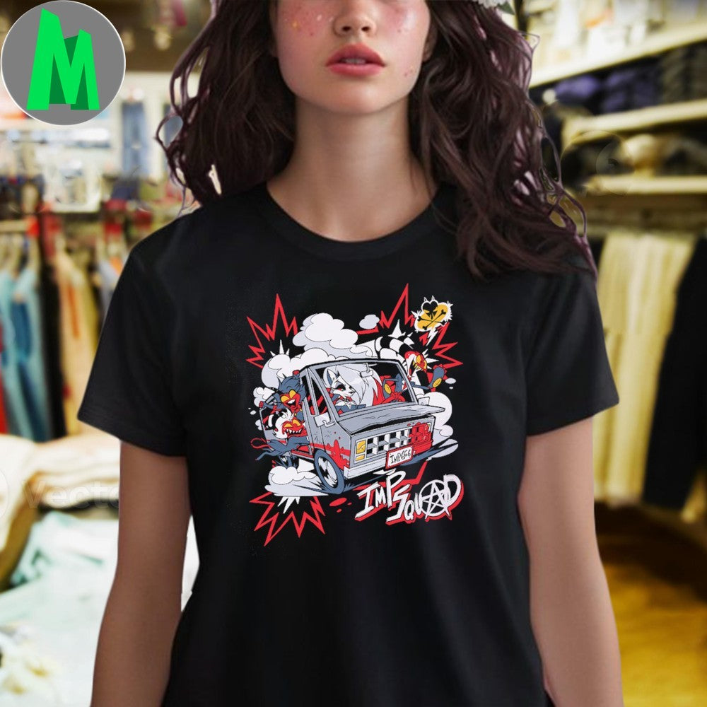 Design Helluva Boss IMP Squad Driving T-Shirt