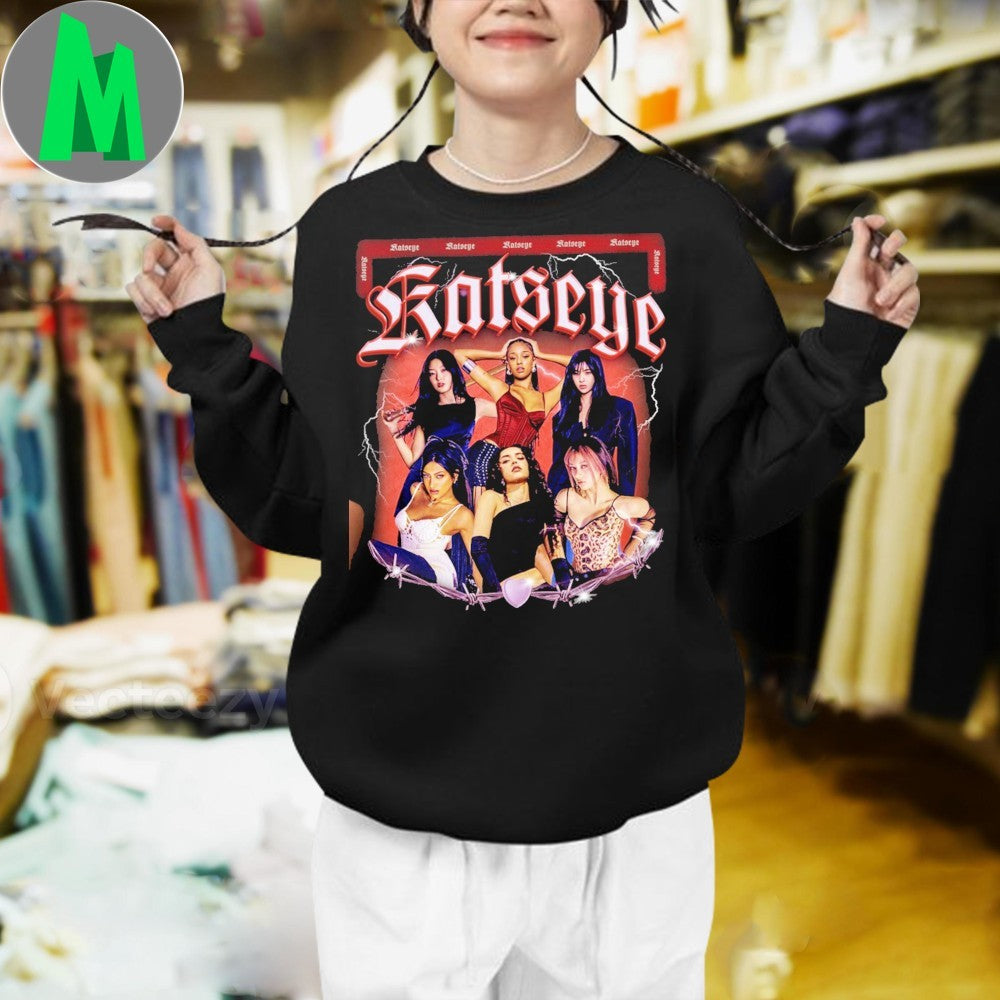 Design Retro Katseye Kpop Lightning Shirt