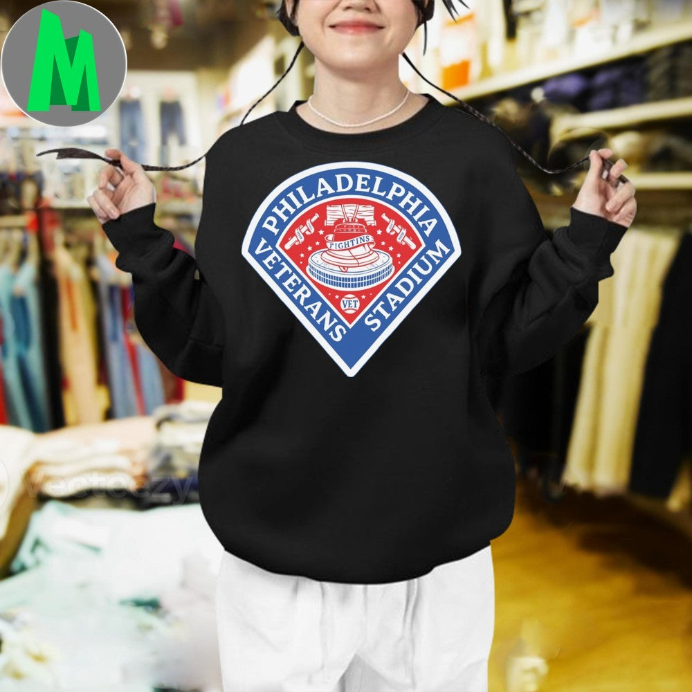 Design Retro Philadelphia Veterans Stadium Logo T-Shirt