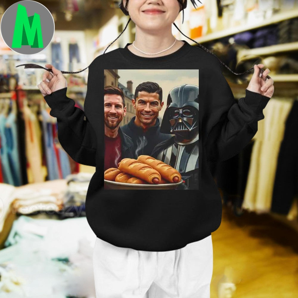 Design Ronaldo and Messi Soccer Sausage Rolls Fan Shirt
