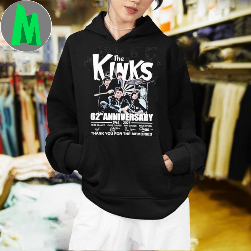 Design The Kinks 62nd Anniversary 1963-2025 T-shirt