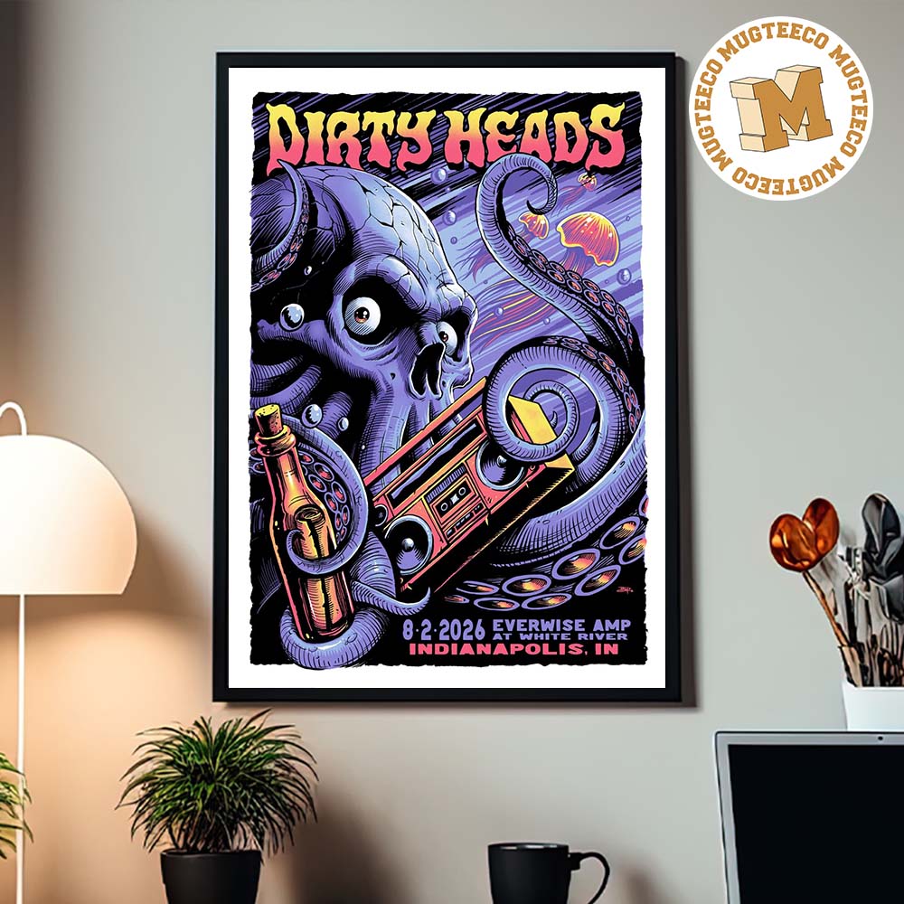 Dirty Heads Indianapolis IN 2026 Event Poster At Everwise AMP At White River On August 2 2026 Home Decor Poster Canvas