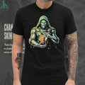 Doctor Doom Marvel holding Iron Man broken mask illustrated shirt