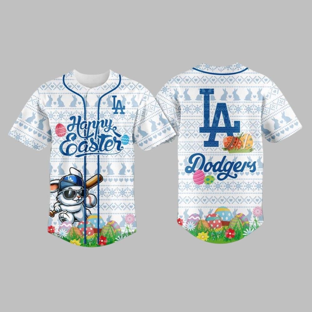 Dodgers Happy Easter 2025 Baseball Jersey - Grishko.com