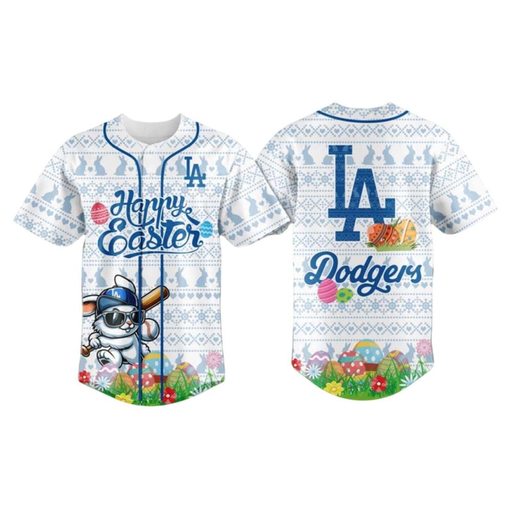 Dodgers Happy Easter 2025 Baseball Jersey - Grishko.com