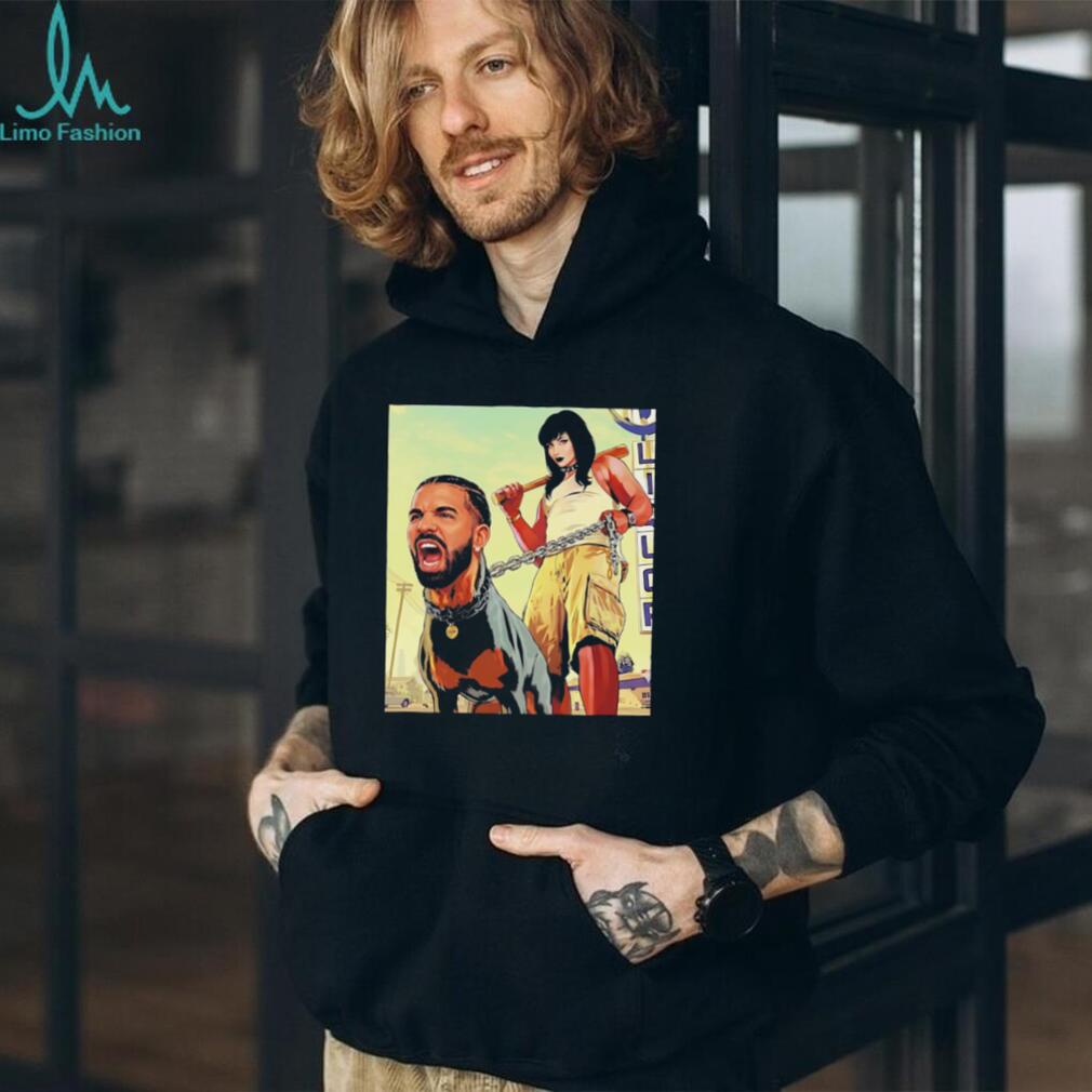 Drake and Goth girl funny illustration shirt