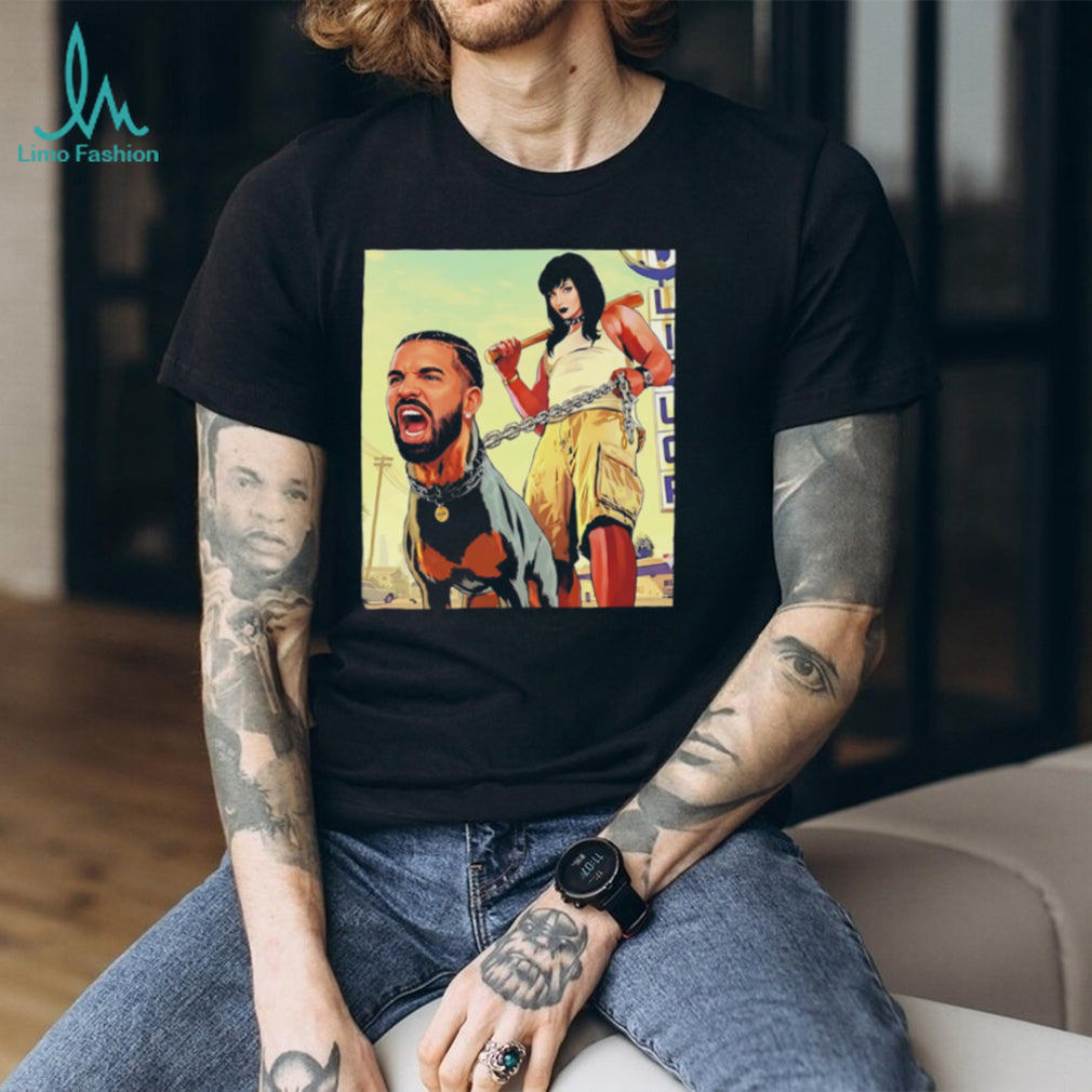 Drake and Goth girl funny illustration shirt