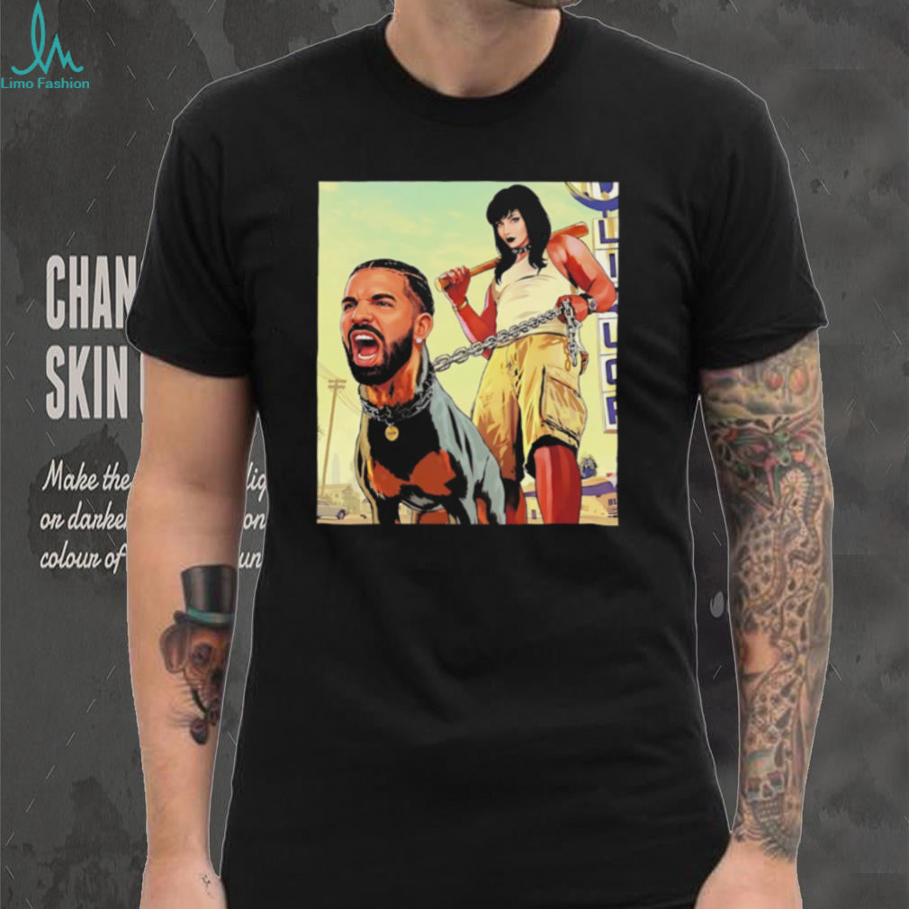 Drake and Goth girl funny illustration shirt