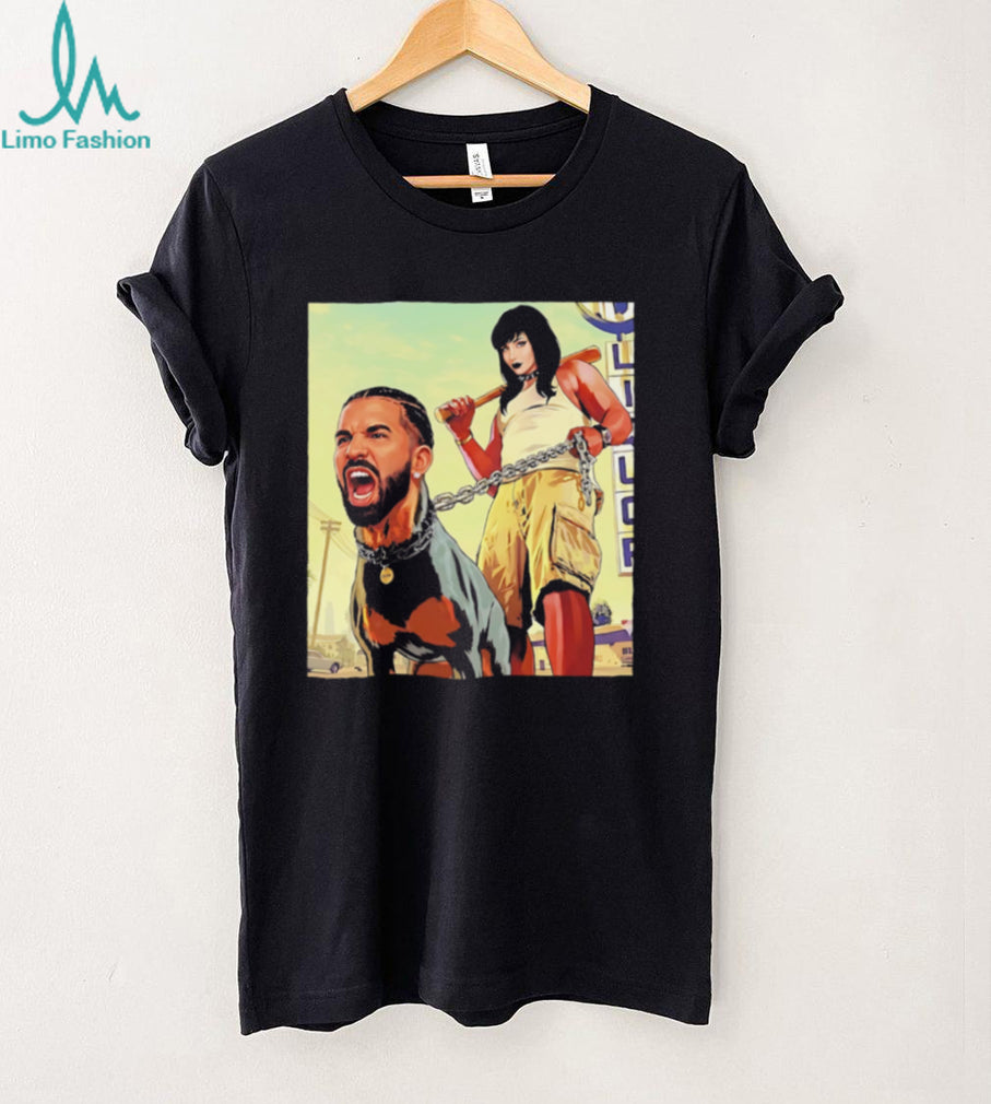 Drake and Goth girl funny illustration shirt