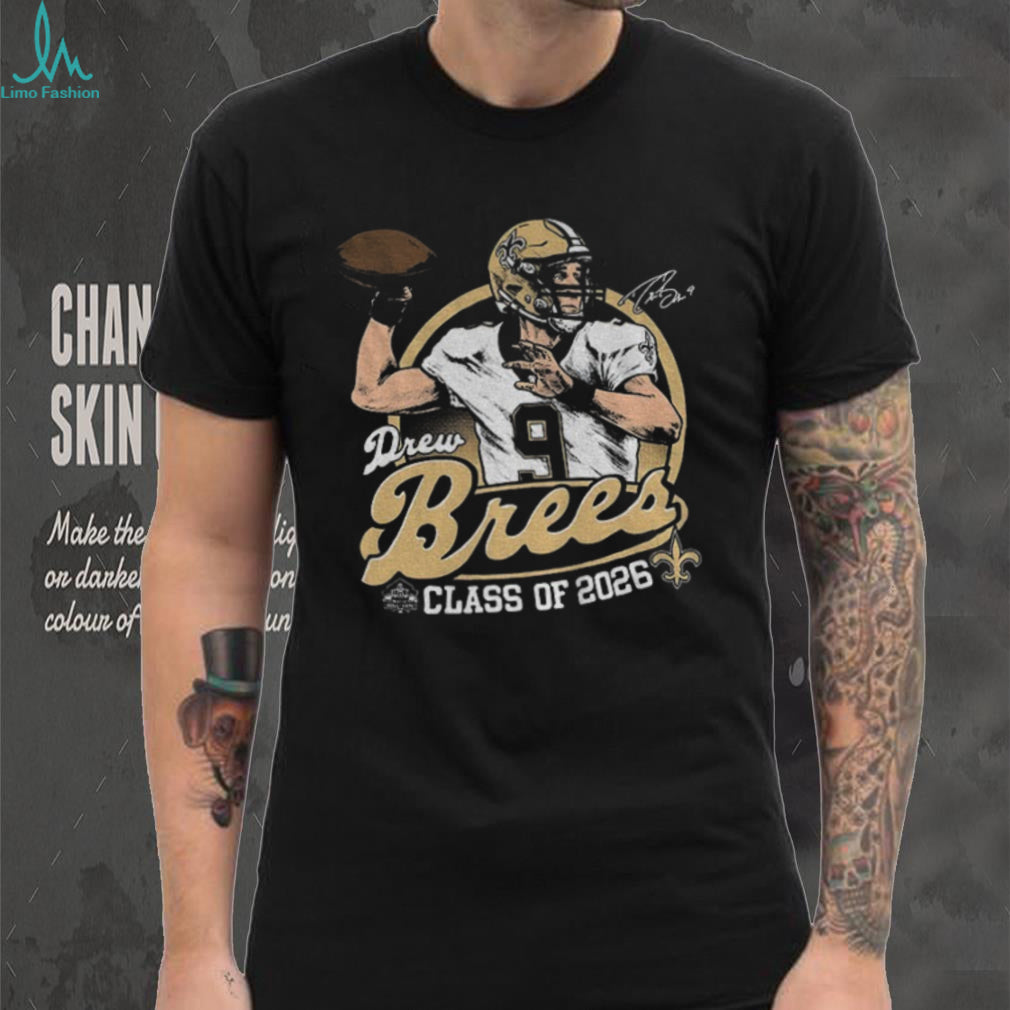 Drew Brees Saints Class of 2026 NFL signature shirt