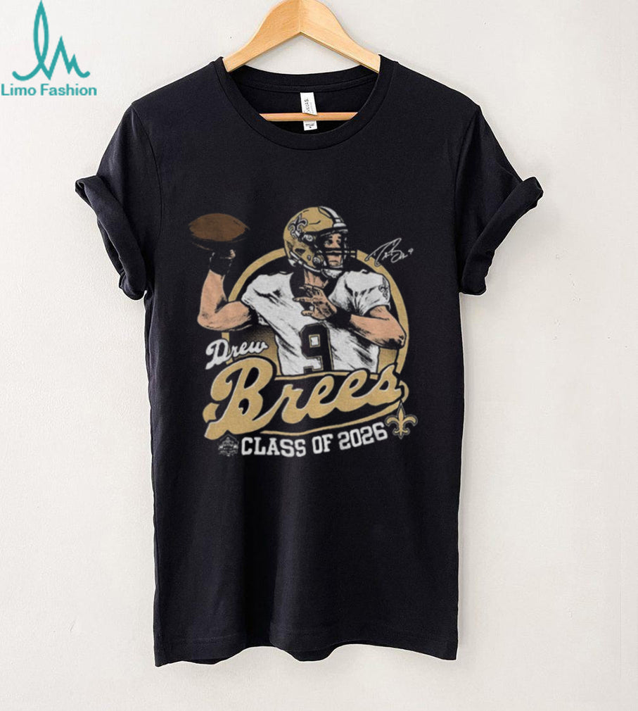 Drew Brees Saints Class of 2026 NFL signature shirt