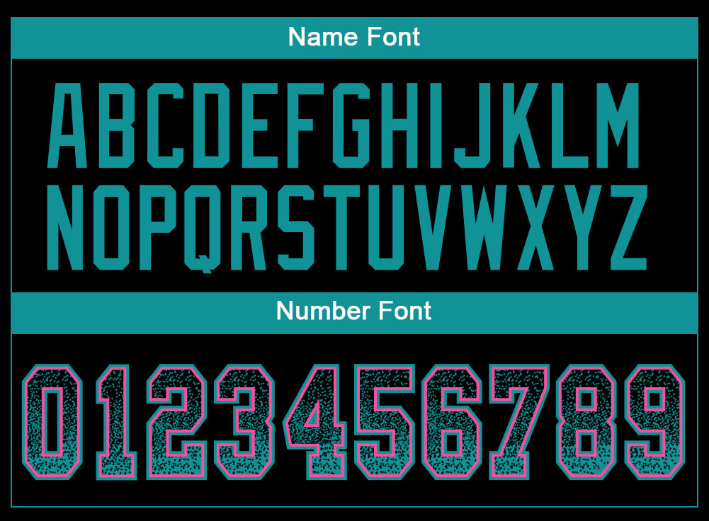 Custom Black Teal-Pink Drift Fashion Football Jersey