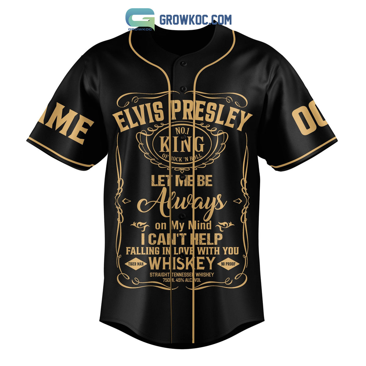 Elvis Presley King Of Rock N Roll Personalized Baseball Jersey