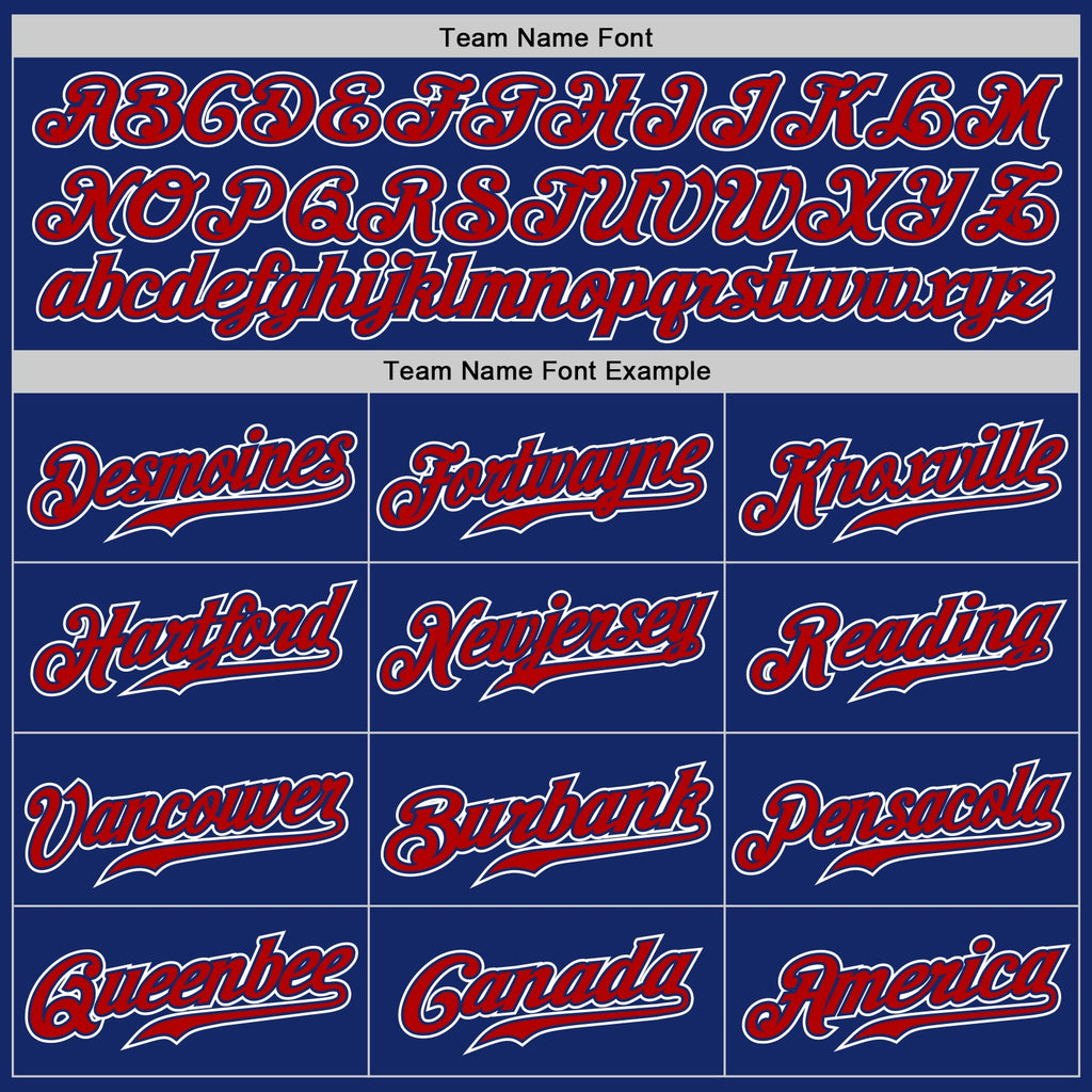 Custom Royal Red-White Authentic Gradient Fashion Baseball Jersey