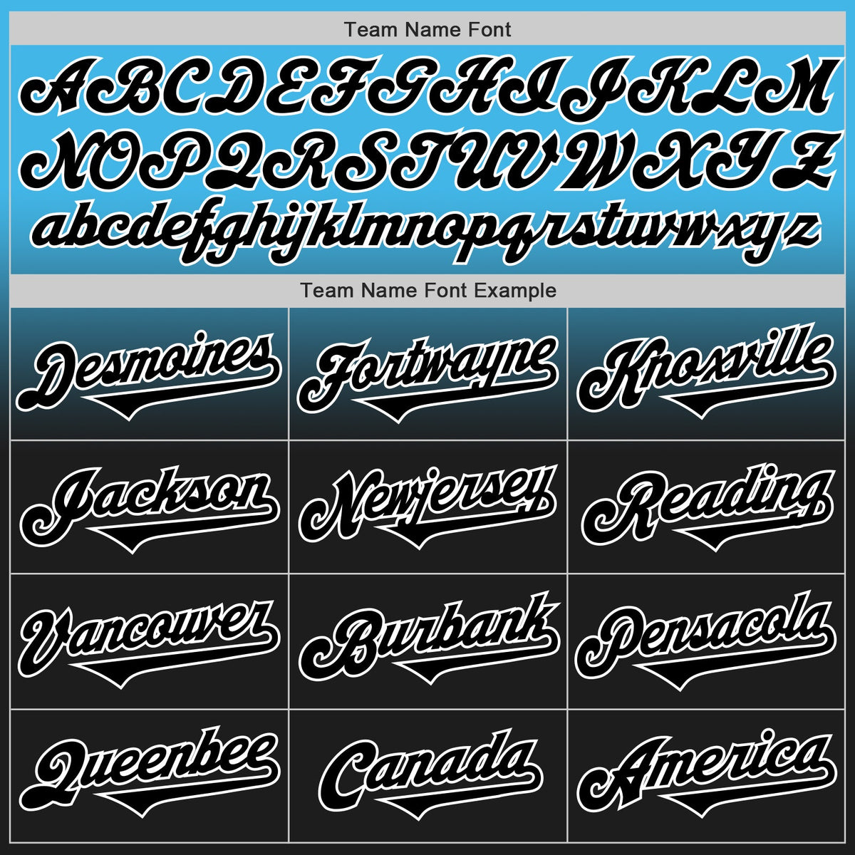 Custom Sky Blue Black-White Authentic Fade Fashion Baseball Jersey