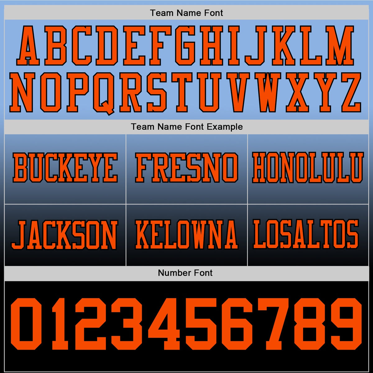 Custom Light Blue Orange-Black Authentic Fade Fashion Football Jersey
