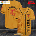 Fireball Skull Orange Baseball Jersey