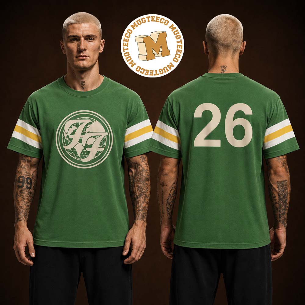 Foo Fighter FF Circle Logo Exclusive Two Sided Football Jersey