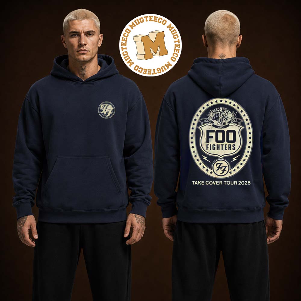 Foo Fighter Navy Pullover Hoodie Exclusive Two Sided Unisex Hoodie Shirt