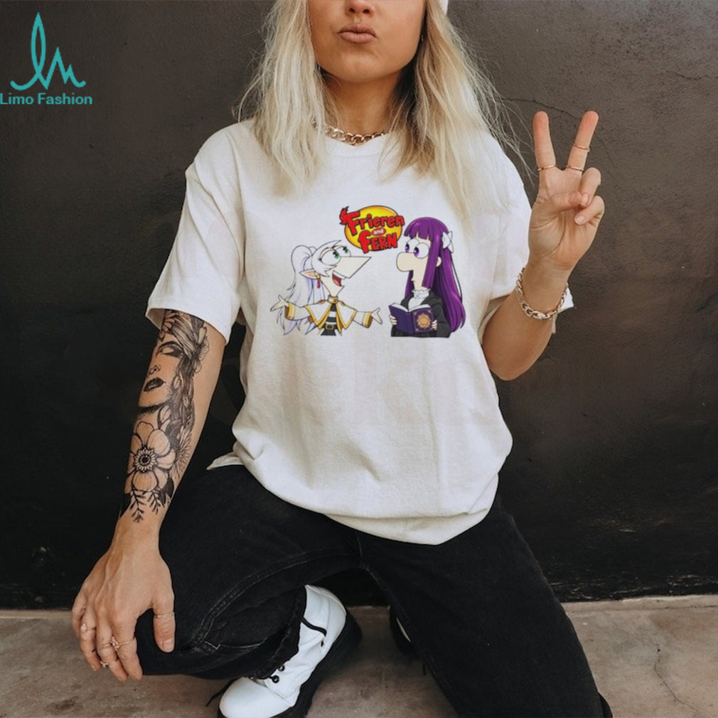 Frieren and Fern Mashup Anime Crossover shirt