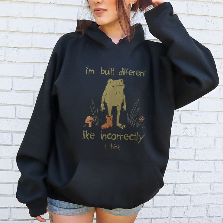 Frog I’m Built Different Like Incorrectly I Think T Shirt