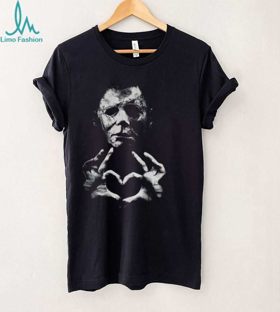 Funny Halloween 2026 Michael Myers Heart Hands shirt