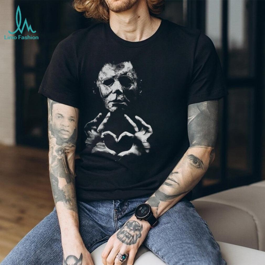 Funny Halloween 2026 Michael Myers Heart Hands shirt