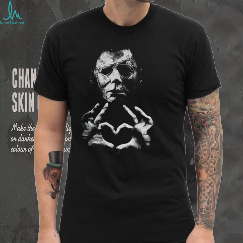 Funny Halloween 2026 Michael Myers Heart Hands shirt