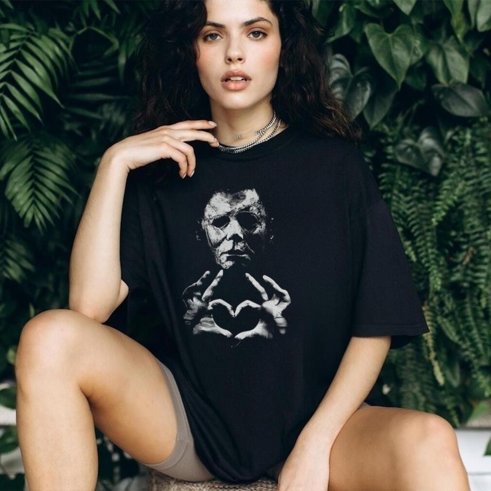 Funny Halloween 2026 Michael Myers Heart Hands shirt