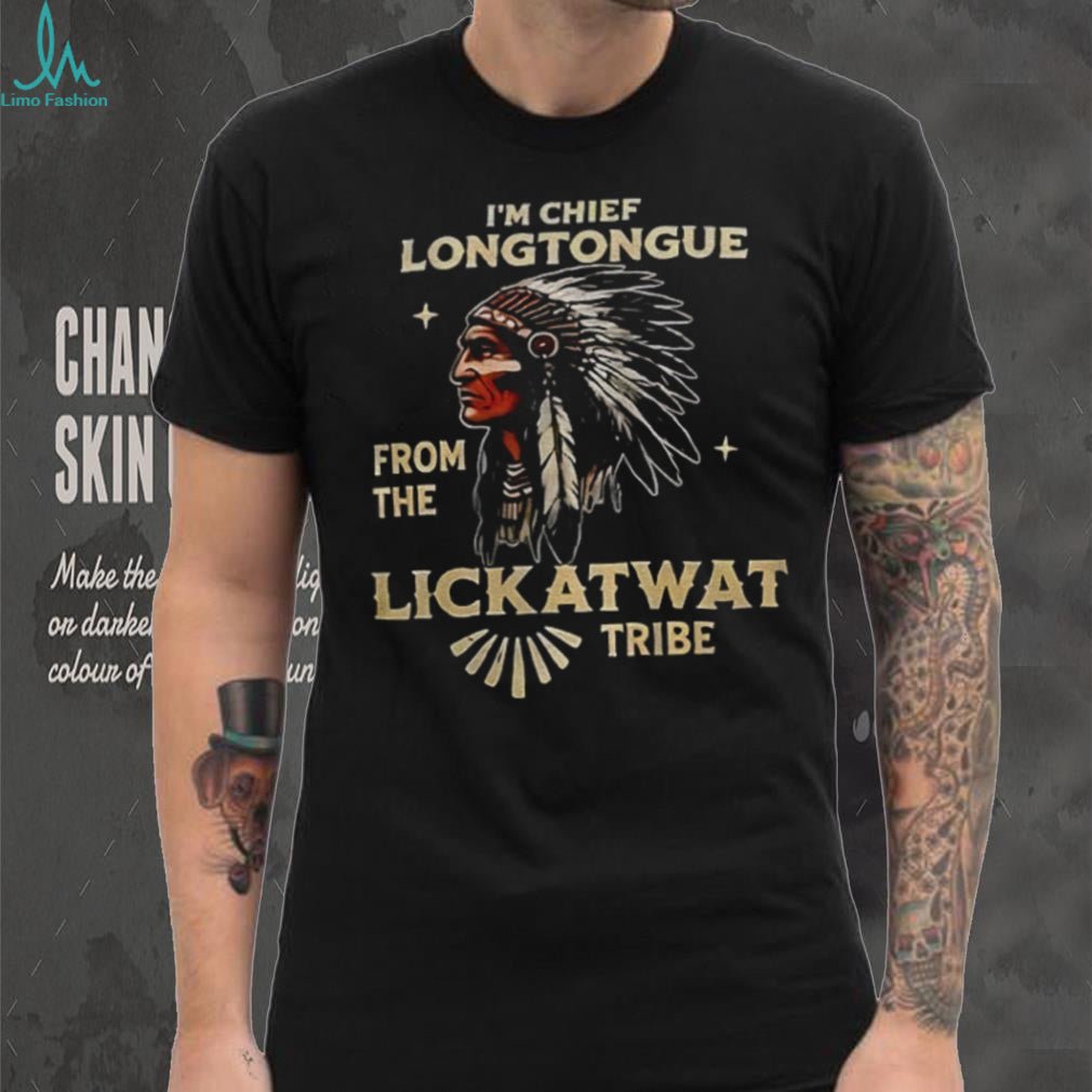 Funny Native American Chief Longtongue Tribe Graphic Shirt