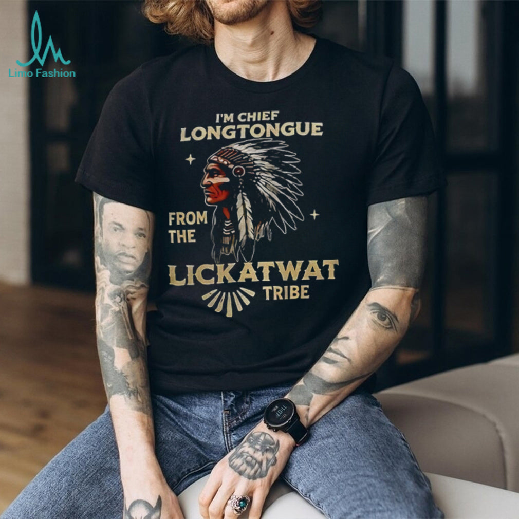 Funny Native American Chief Longtongue Tribe Graphic Shirt