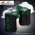 Game Day Contrast NY Jets Hawaiian Shirt - Jets Bicolor Aloha Shirt
