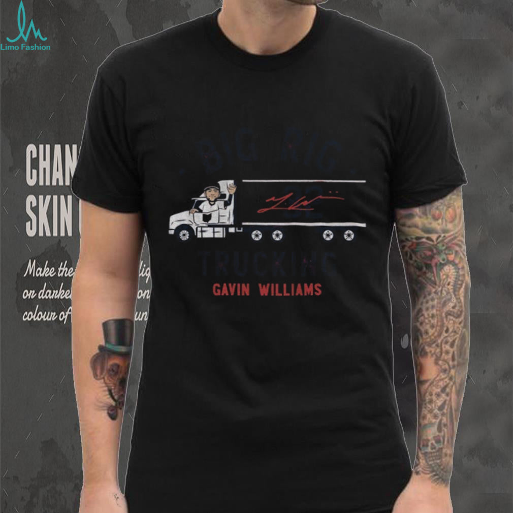Gavin Williams The Big Rig 32 Cleveland baseball shirt