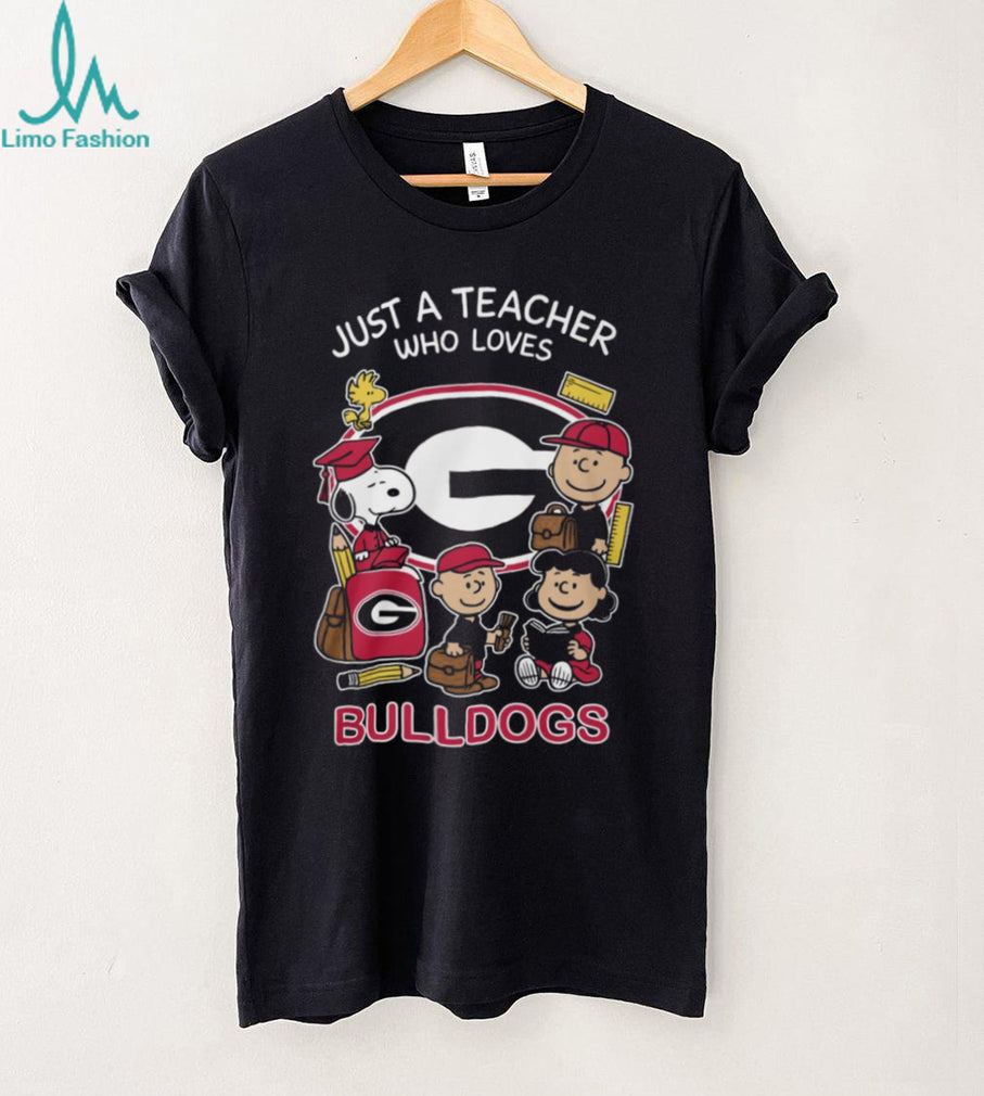Georgia Bulldogs Peanuts Just A Teacher Who Loves Shirt