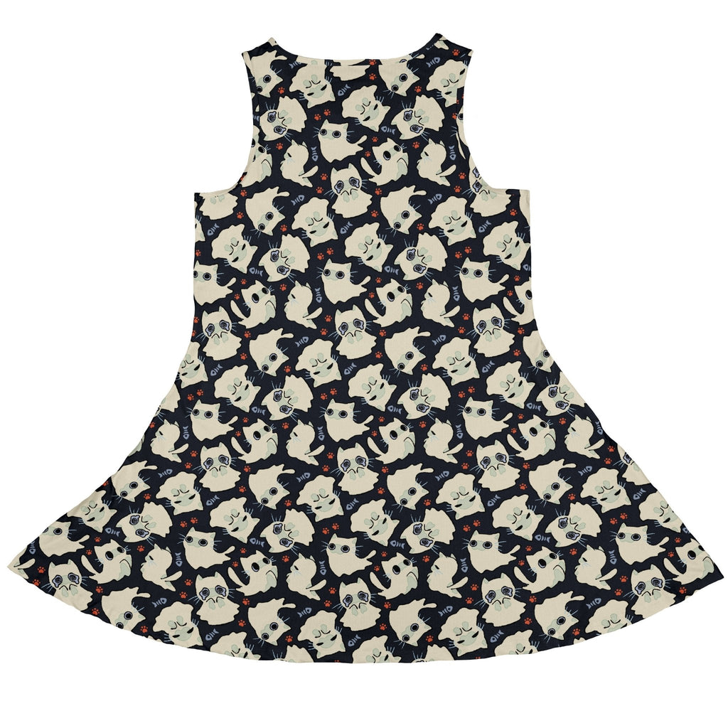 Ghost Cats Sleeveless Dress