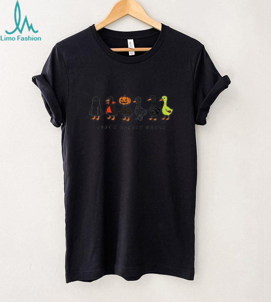 Ghost Vampire Pumpkin Mummy Skeleton Goose Just A Spooky Goose Shirt
