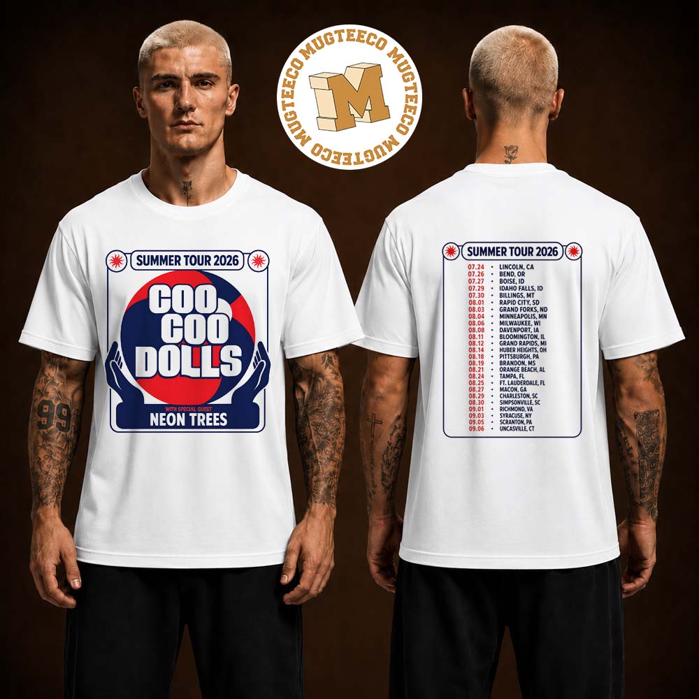 Goo Goo Dolls Summer Tour 2026 Retro Rock Band Two Sided Unisex T Shirt