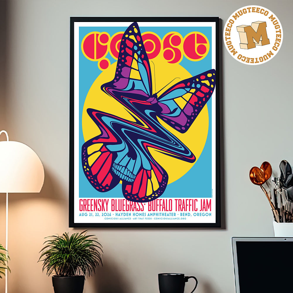 Goose Band Bend Oregon 2026 Event Poster At Hayden Homes Amphitheater On August 21 And 22 2026 Home Decor Poster Canvas