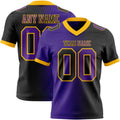 Custom Black Purple-Gold Authentic Gradient Fashion Football Jersey
