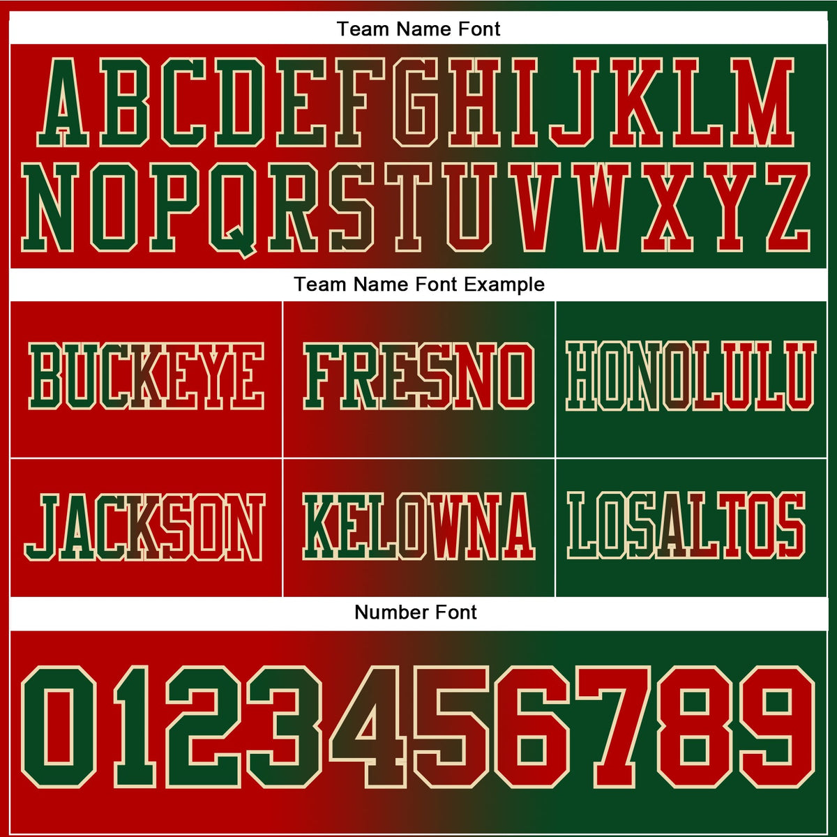 Custom Green Red-Cream Authentic Gradient Fashion Football Jersey