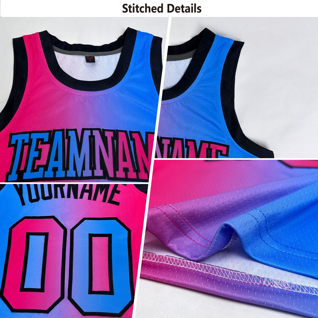 Custom Black Orange-Old Gold Authentic Gradient Fashion Basketball Jersey