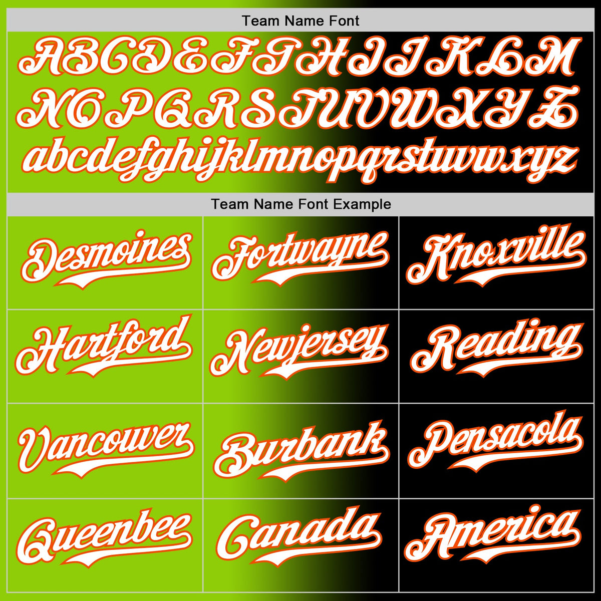 Custom Black White Neon Green-Orange Authentic Gradient Fashion Baseball Jersey