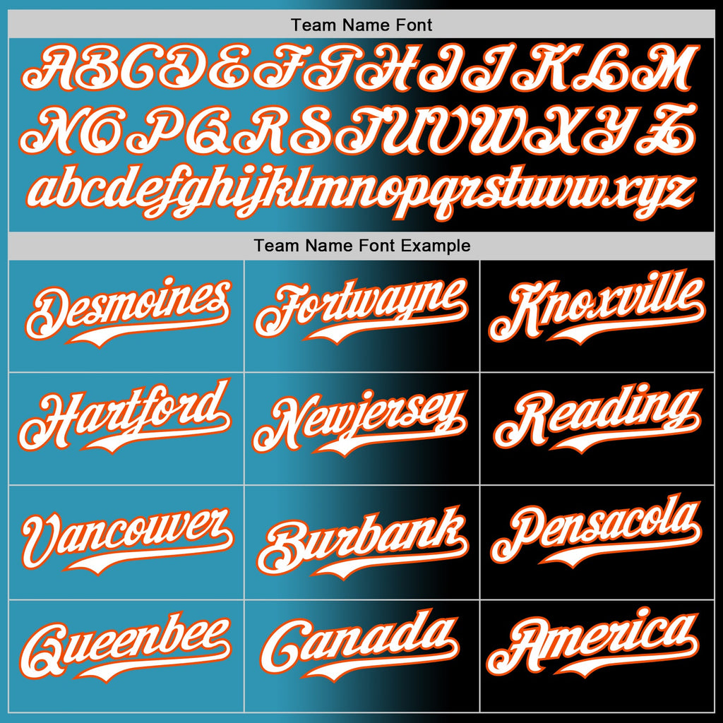 Custom Black White Panther Blue-Orange Authentic Gradient Fashion Baseball Jersey