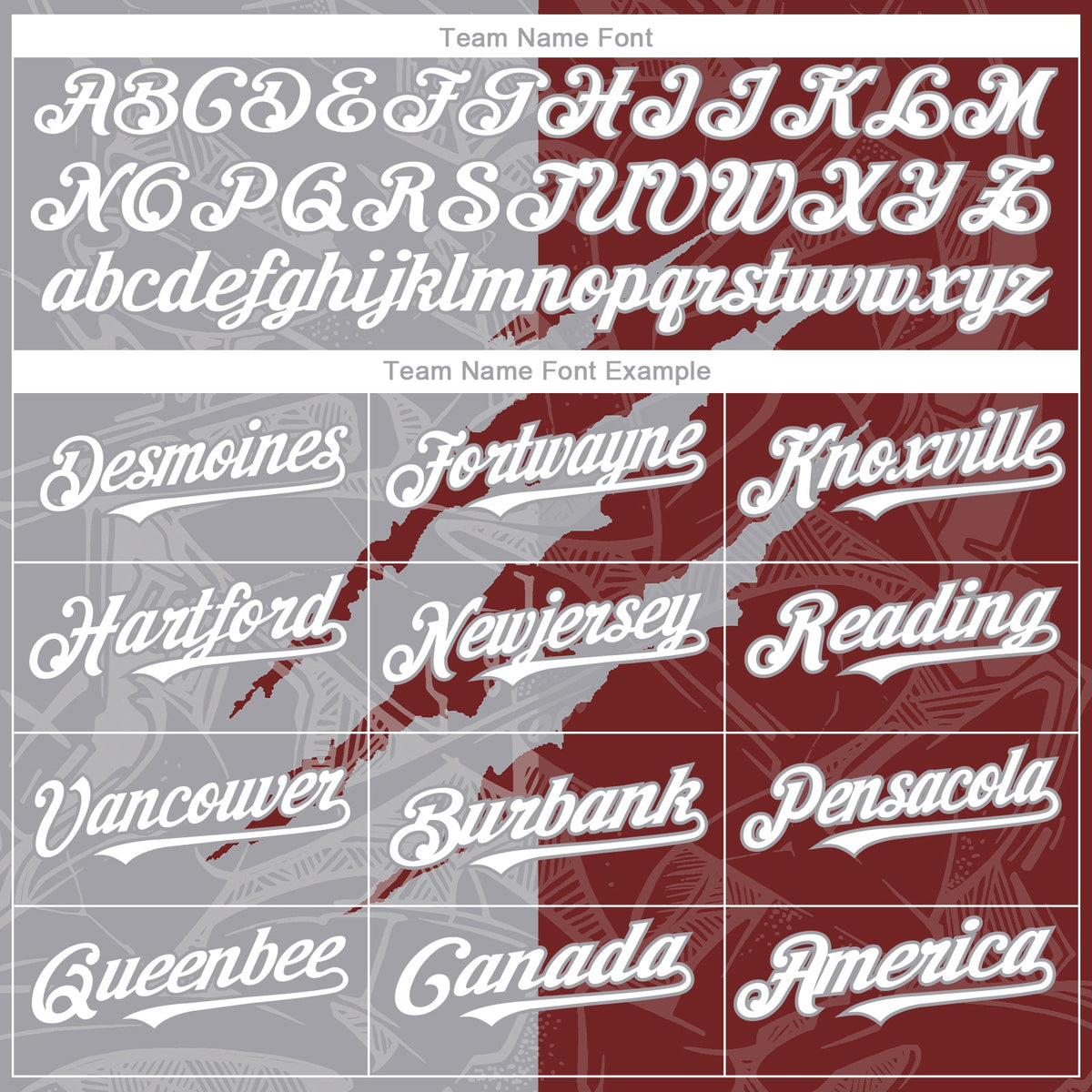 Custom Graffiti Pattern White Burgundy-Gray 3D Scratch Authentic Baseball Jersey