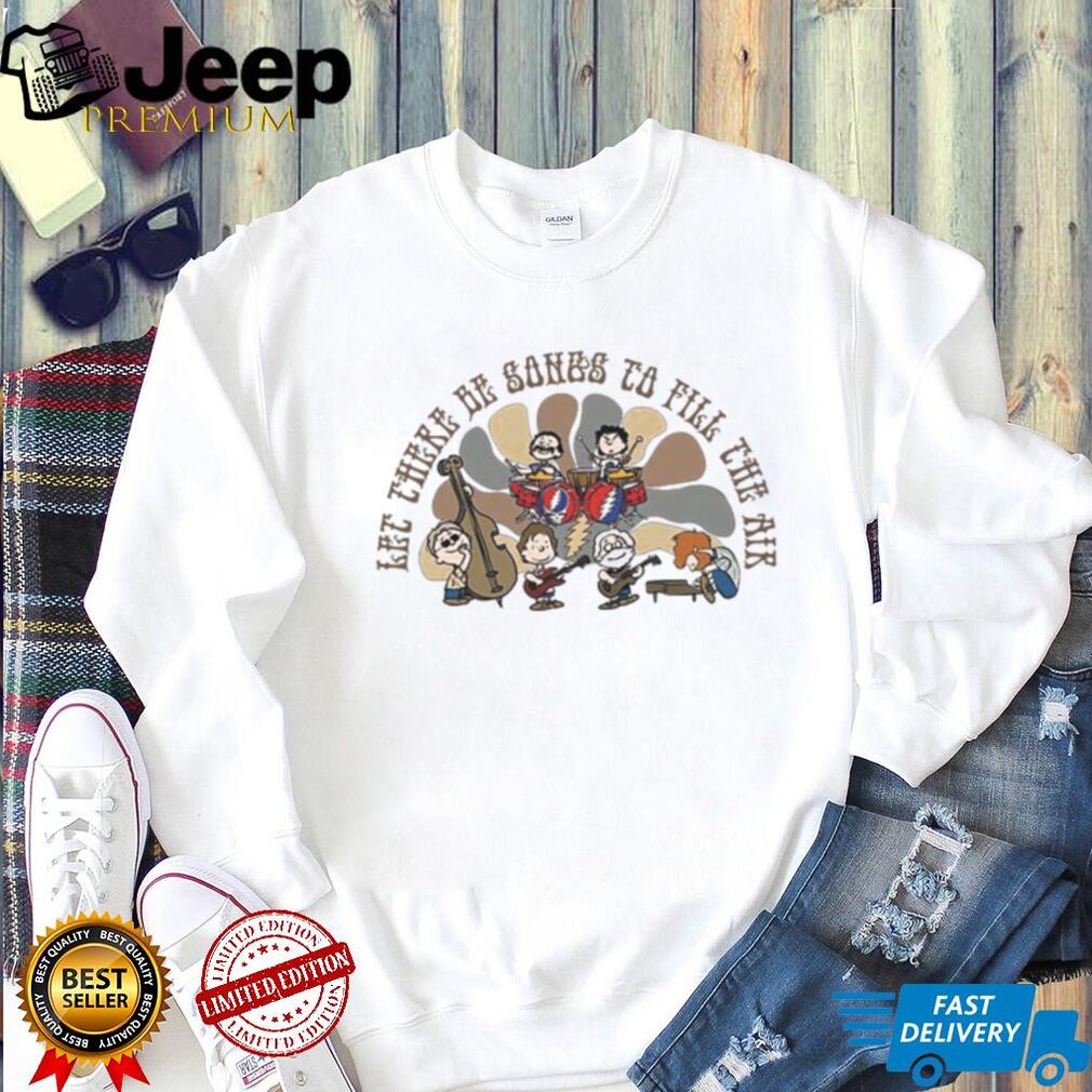 Grateful Dead Peanuts Band Let There Be Songs Ripple Graphic Shirt