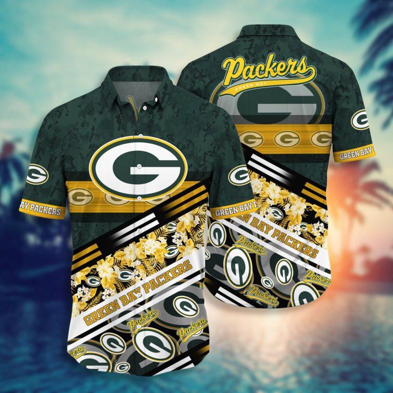 Green Bay Packers Hawaiian Shirt Floral Fanatic Design 294815